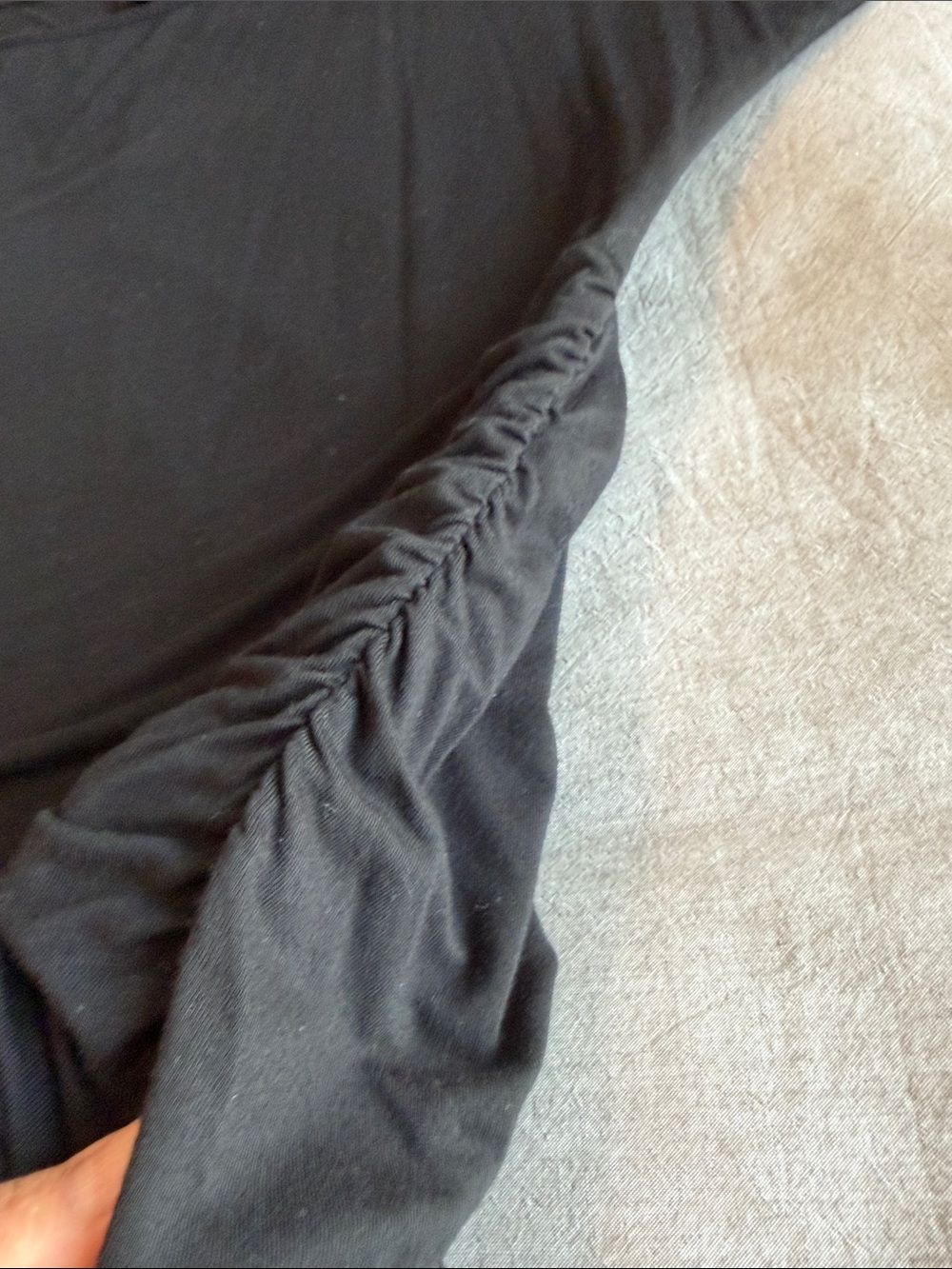 Banana Republic Black Dolman Sleeve Ruched Side Top XL - Picture 5 of 9